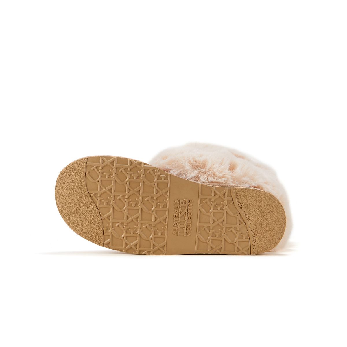 Lammfellstiefel mit Webpelz und Kettendetail