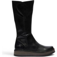 Elegante Lederstiefel mit Keilabsatz