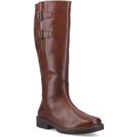 Elegante hohe Lederstiefel mit Schnallen