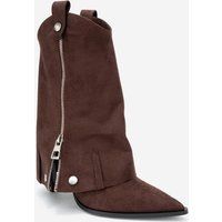 Spitze Ankle Boots mit Gamaschen-Optik