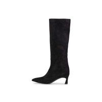 Elegante Stiletto-Stiefel in Wildleder-Optik