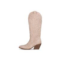 Westernstiefel mit Stickerei in Wildleder-Optik