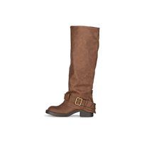 Hohe Slouchy-Stiefel mit Schnalle