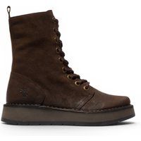 Wildleder-Schnürstiefel im Combat-Look