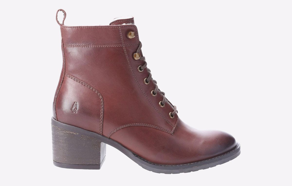 Klassische Leder-Schnürstiefeletten