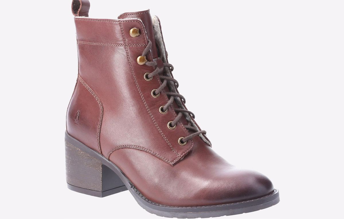 Klassische Leder-Schnürstiefeletten