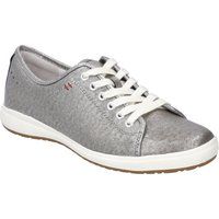 Metallic-Leder Sneaker zum Schnüren