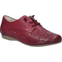 Perforierter Leder-Schnürschuh mit Blumenmuster