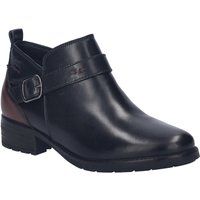 Leder-Stiefeletten mit Schnallendetail