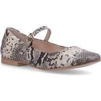 Mary-Jane Ballerinas mit Schlangenmuster