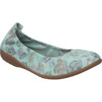 Leder-Ballerinas mit Blumenmuster