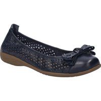 Elegante Leder-Ballerinas mit Lochmuster und Schleife