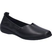 Leder-Ballerinas mit Perforation zum Schlüpfen