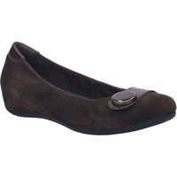 Eleganter Veloursleder-Ballerina mit Ornament
