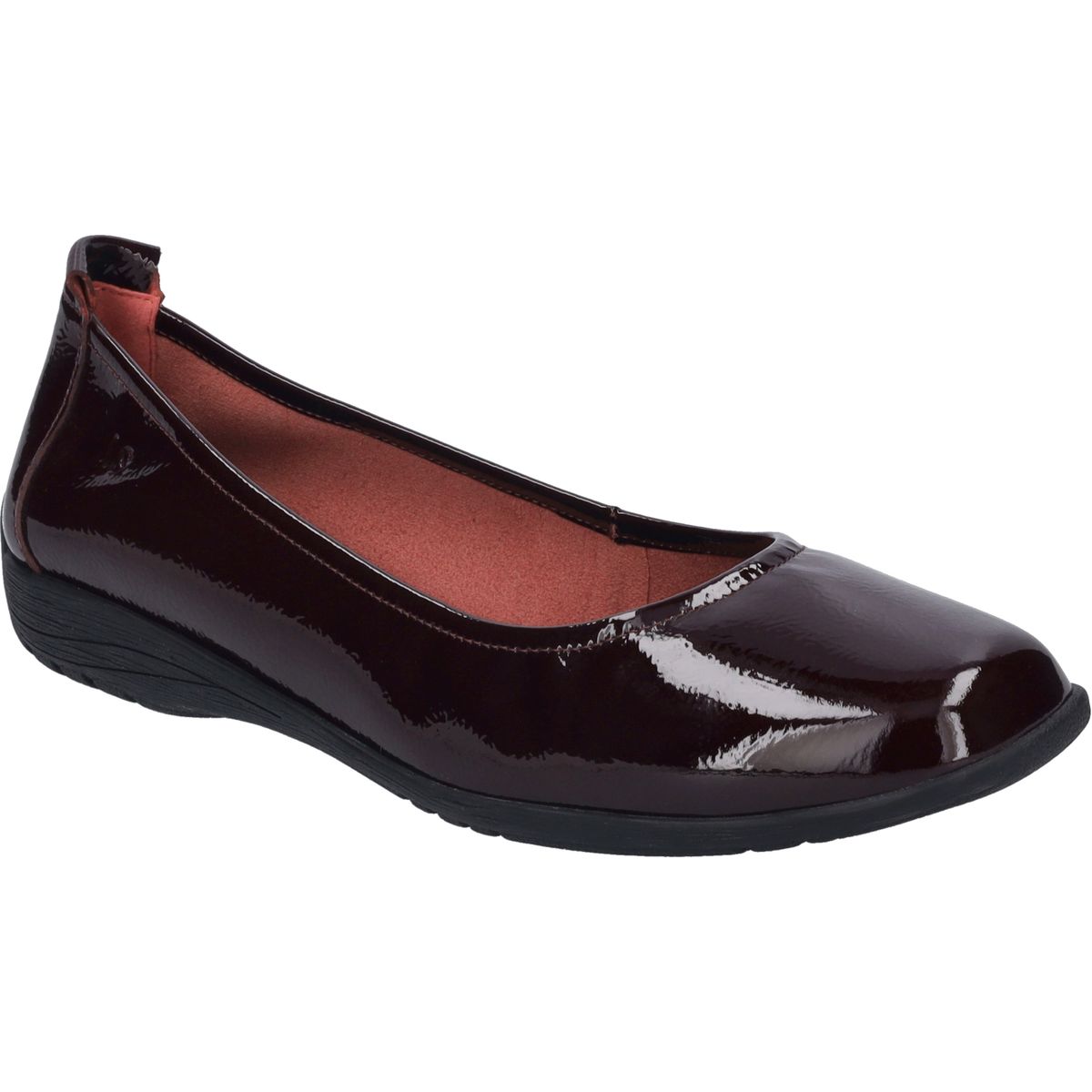 Glänzende Lackleder-Ballerinas
