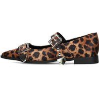 Loafer mit Leopardenmuster und Doppelschnallen
