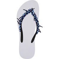 Kunstvolle Flip-Flops mit Perlenbesatz
