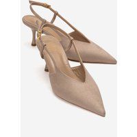 Spitze Slingback-Pumps mit Kitten-Heel