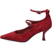 Spitze Wildleder-Pumps mit Doppelriemen