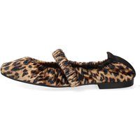 Mary-Jane-Ballerinas mit Leopardenmuster