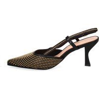 Slingback-Pumps mit Nietenbesatz