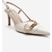 Spitze Slingback-Pumps mit Schnalle