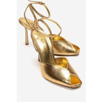 Peep-Toe Pumps mit Knöchelriemen