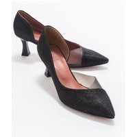 Spitze Pumps mit Mesh-Detail
