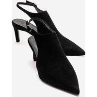 Elegante spitze Wildleder Slingback Pumps