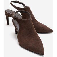 Elegante spitze Slingback-Pumps aus Wildleder
