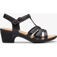 Riemchensandalen mit Blockabsatz aus Leder