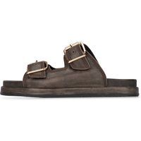 Leder-Sandalen mit Doppel-Schnallen