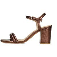 Elegante Metallic-Sandaletten mit Blockabsatz