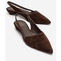 Elegante Suede Slingbacks mit Spitze