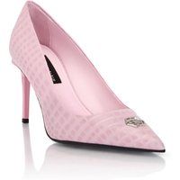 Kroko-Geprägte Pumps mit Logo-Detail