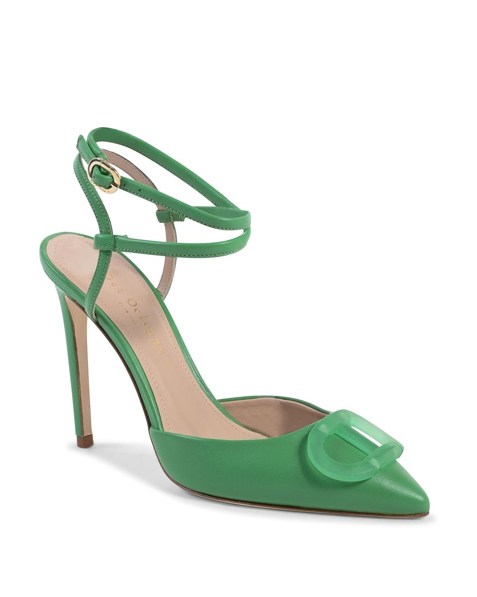 Pumps mit Knöchelriemen und spitzer Kappe