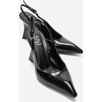 Spitze Slingback-Pumps mit Keilabsatz