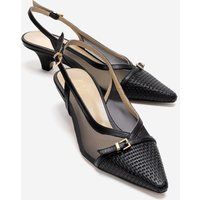 Elegante Slingback-Pumps mit Mesheinsatz