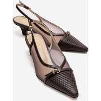 Slingbacks mit Webstruktur und Mesh