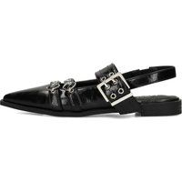 Spitze Slingback-Flats mit Schnallen