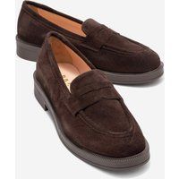 Plateau Penny-Loafer aus Wildleder