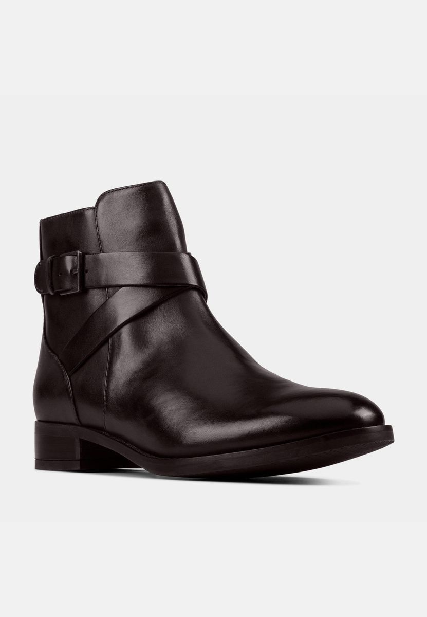 Elegante Leder-Stiefeletten mit Schnalle