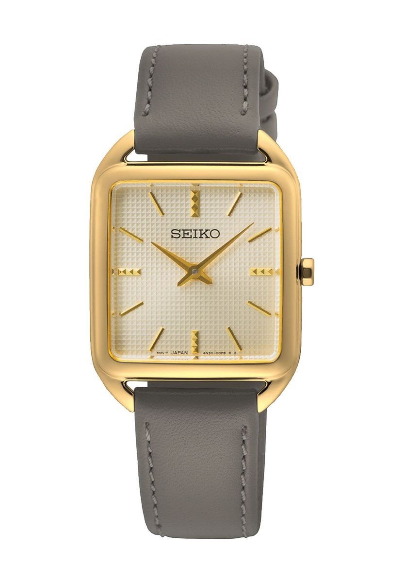 Elegante eckige Uhr mit strukturiertem Zifferblatt