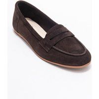 Klassische Slipper aus Veloursleder