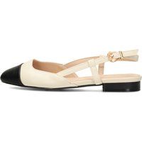 Klassische Leder-Slingbacks mit Kappe