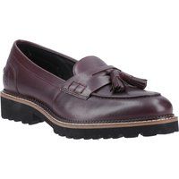 Leder-Loafer mit Quasten und Plateausohle