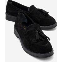 Klassische Wildleder-Loafer mit Quasten