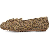 Slipper mit Leopardenmuster und Quasten