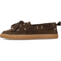 Wildleder-Loafer mit Quasten und Gummisohle
