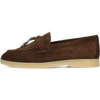 Wildleder-Slipper mit Quasten und Kreppsohle